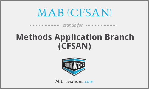 MAB (CFSAN) - Methods Application Branch (CFSAN)
